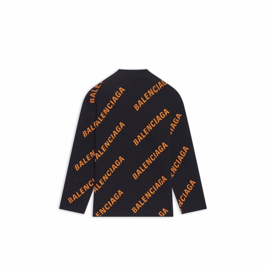 Balenciaga All-Over Logo Sweater "Orange"