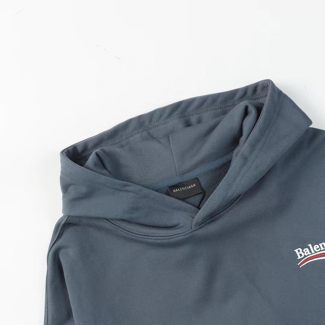 Balenciaga Political Campaign Hoodie "Steel Blue"