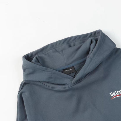 Balenciaga Political Campaign Hoodie "Steel Blue"
