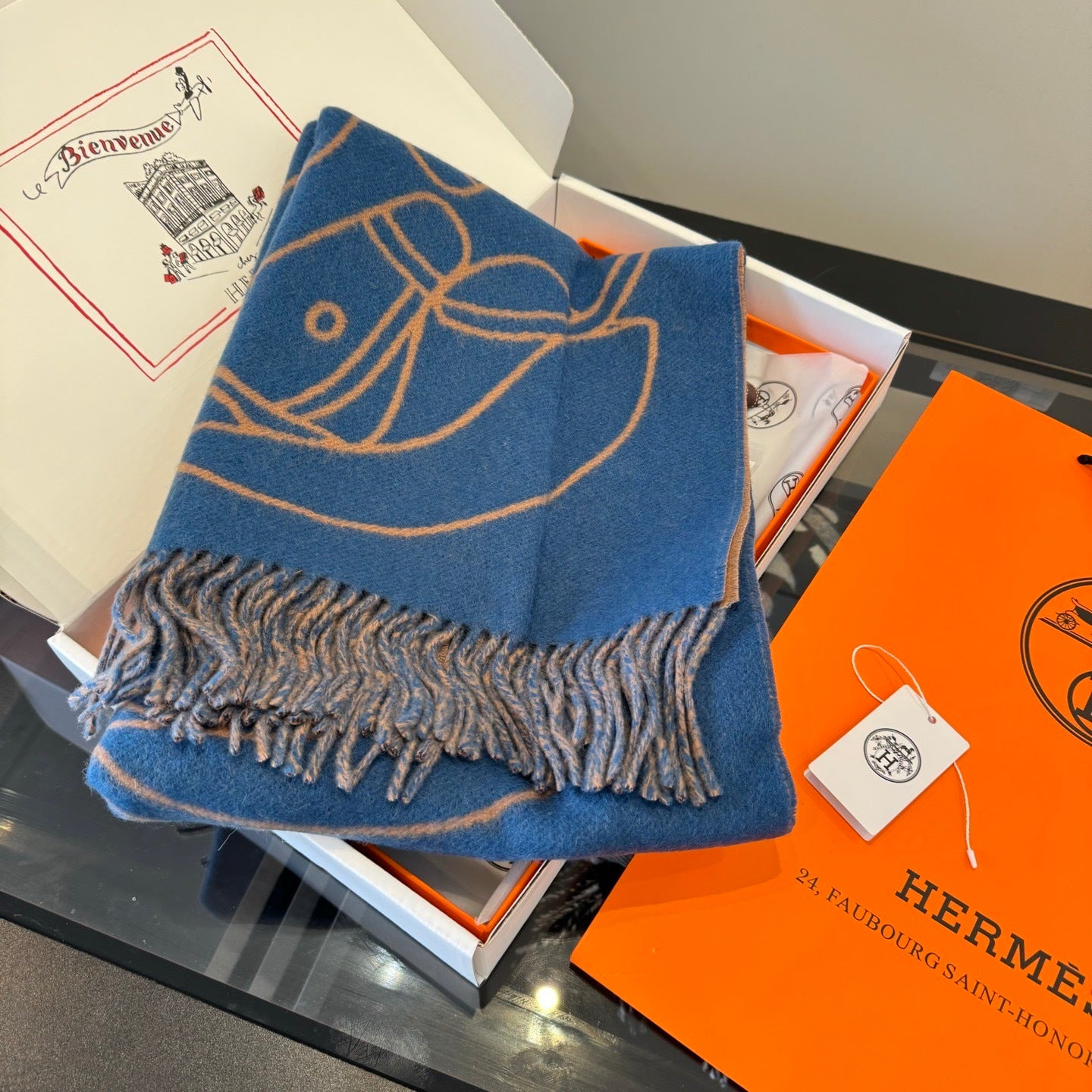Hermes Scarf "Blue"