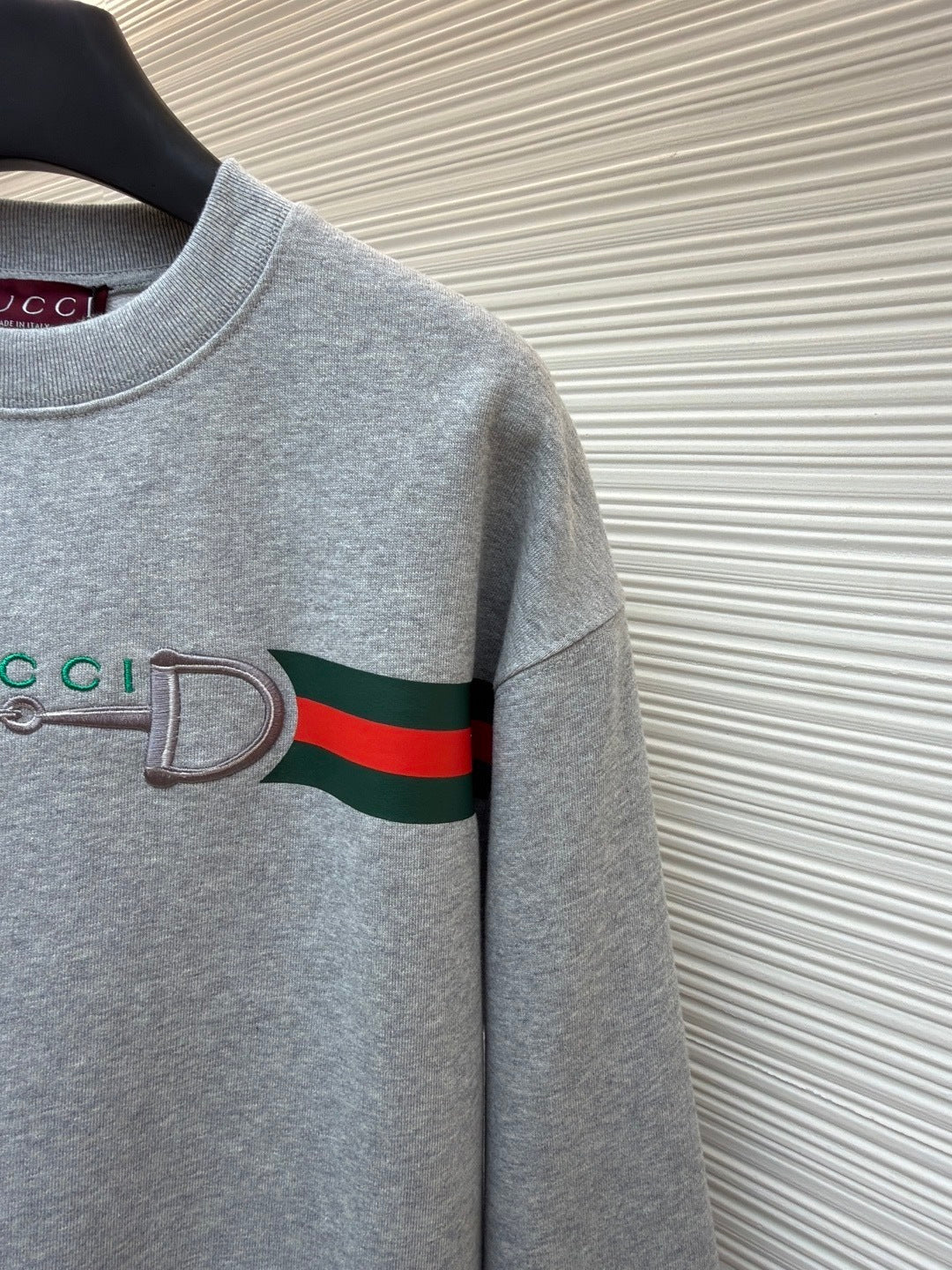 Gucci Cotton Jersey Sweatshirt with Print "Grey"