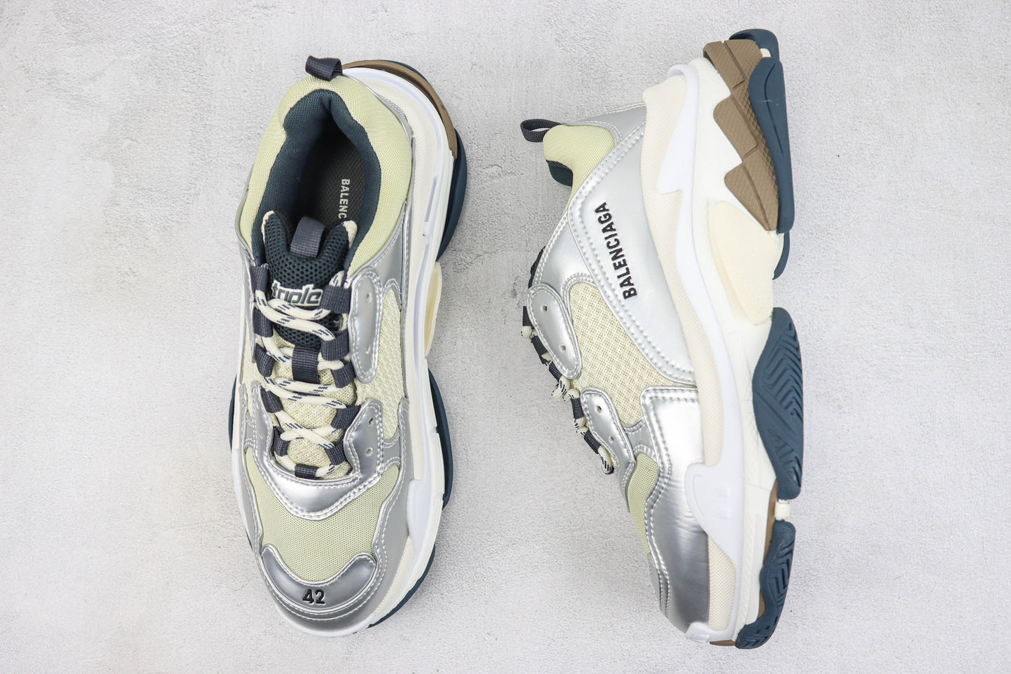 Balenciaga Triple S "White-Silver"
