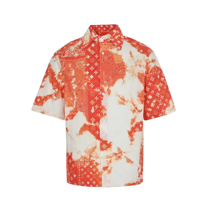 Louis Vuitton Monogram Bandana Short Shirt "Orange-White"