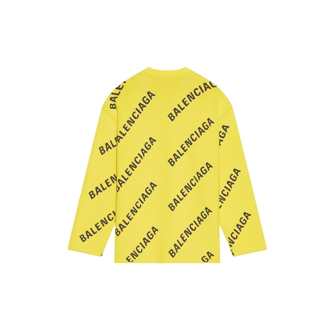 Balenciaga All-Over Logo Sweater "Yellow-Black"