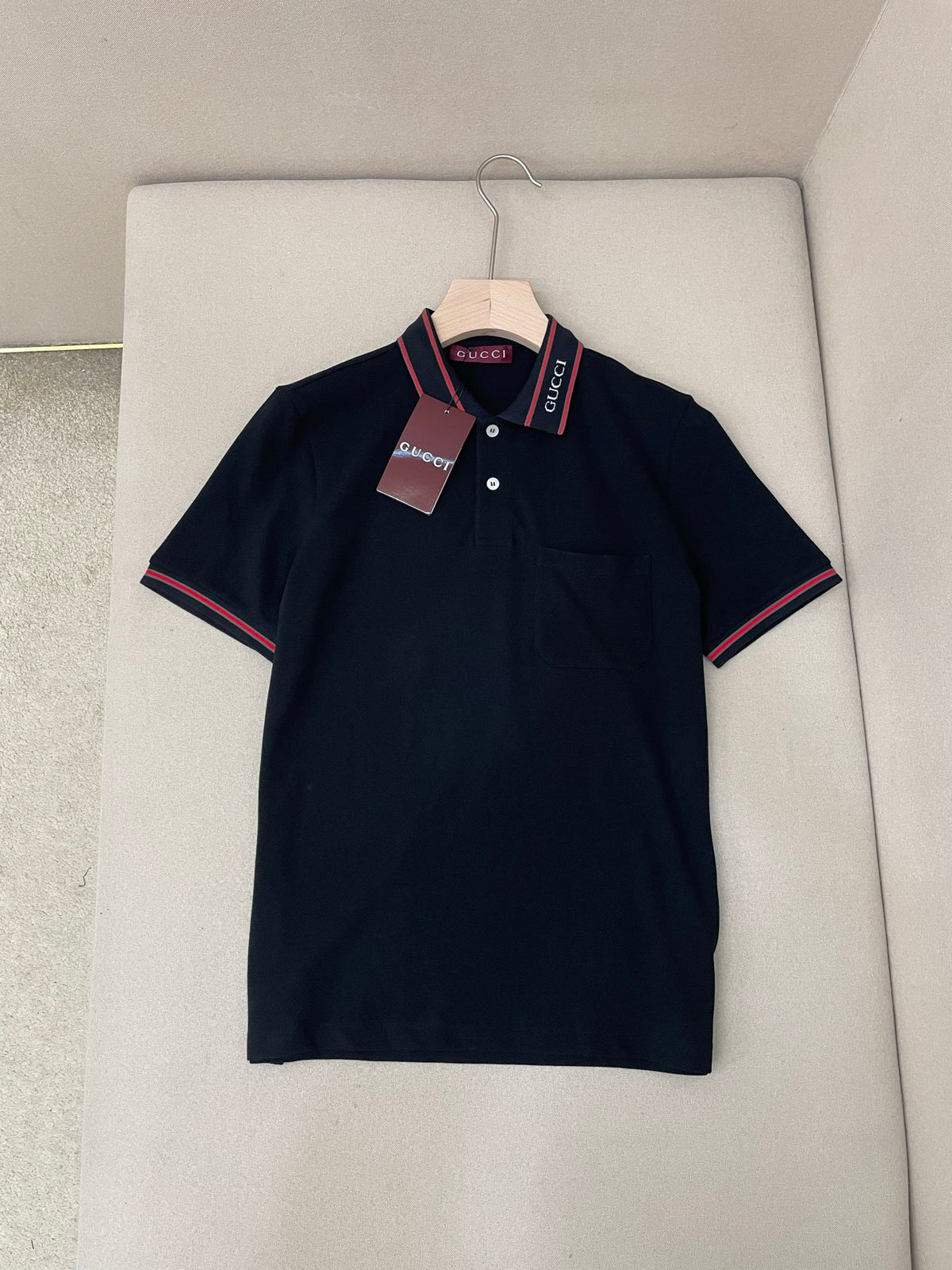 Gucci Cotton Piquet Polo Shirt "Black"