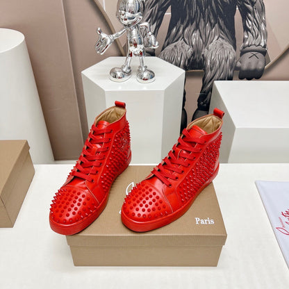 Christian Louboutin High-Top Louis Spike "Red"