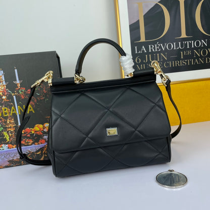 Dolce & Gabbana Sicily Quilted Leather Handbag