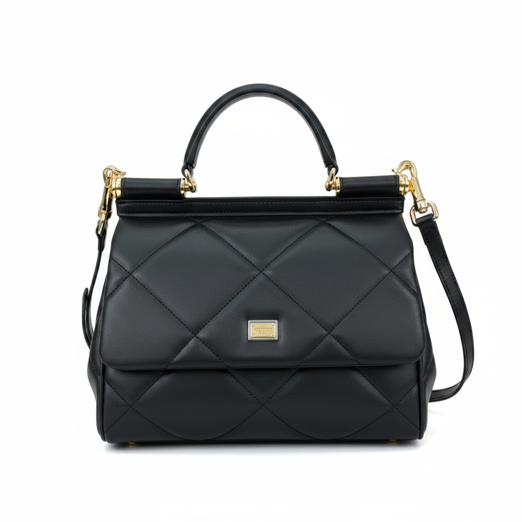 Dolce & Gabbana Sicily Quilted Leather Handbag