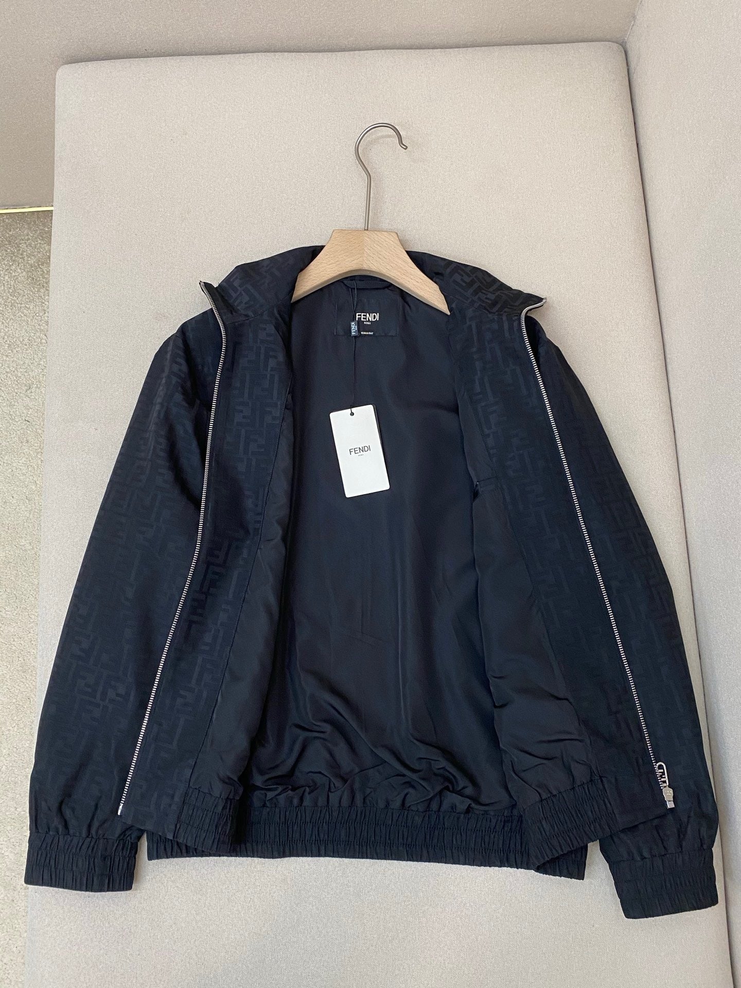 Fendi FF Monogram Bomber Jacket "Black"