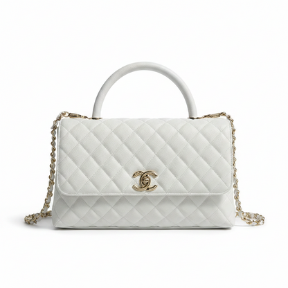 Chanel Cavier Leather Large Flap Bag With Top Handle