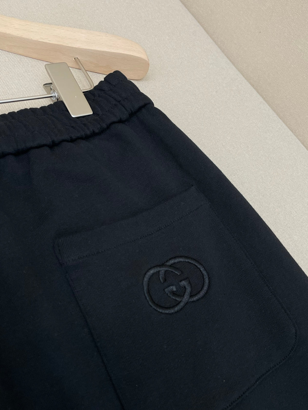 Gucci Brushed Cotton Jersey Track Pants "Black"