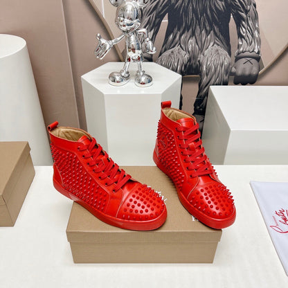Christian Louboutin High-Top Louis Spike "Red"