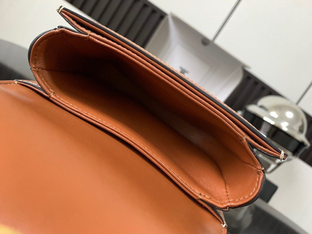 Celine Mini Besace Clea in Canvas and Calfskin
