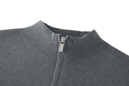 Dior Zipped Cardigan with Dior Embroidery "Gray Wool Interlock"