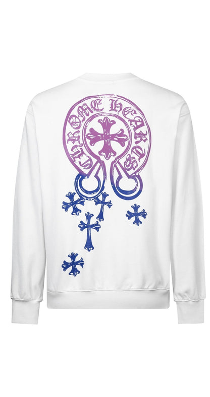 Chrome Hearts Sweatshirt "White-Blue-Purple"