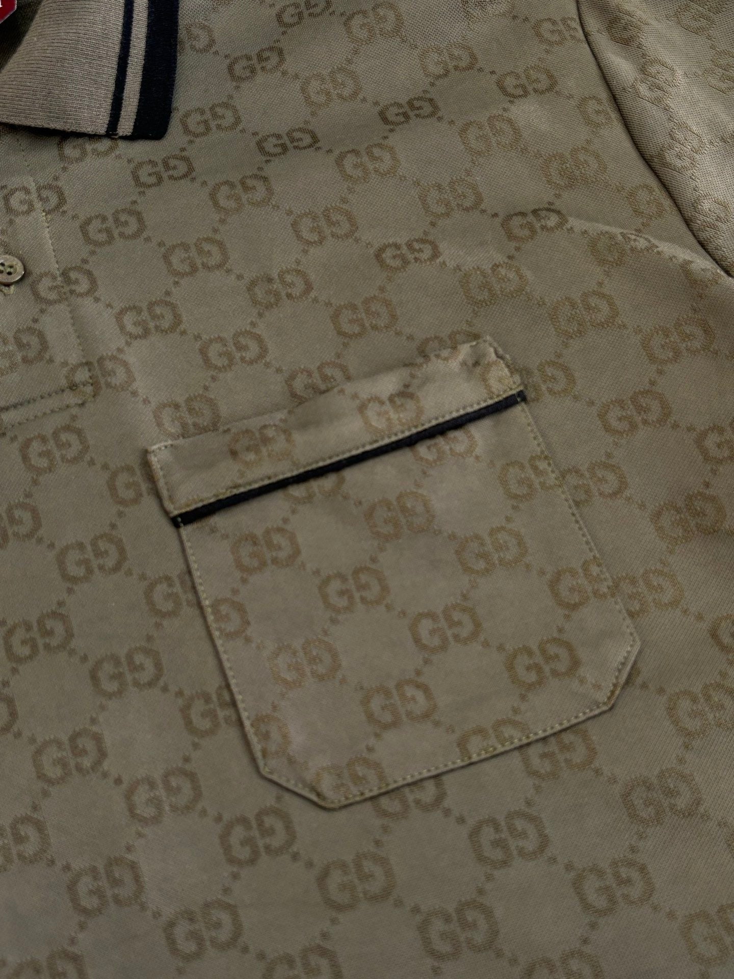 Gucci GG Jersey Jacquard Polo T-Shirt "Forest Green"