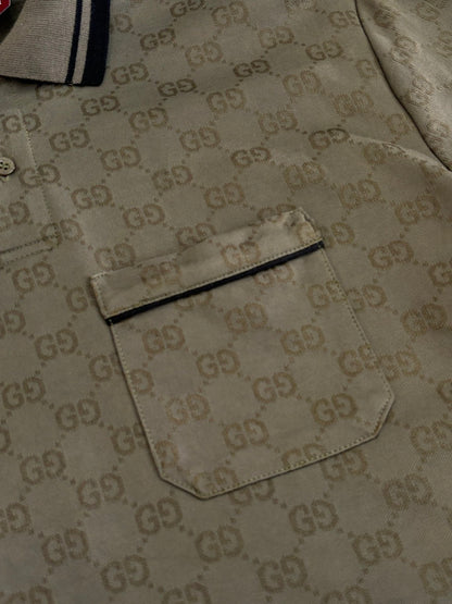 Gucci GG Jersey Jacquard Polo T-Shirt "Forest Green"