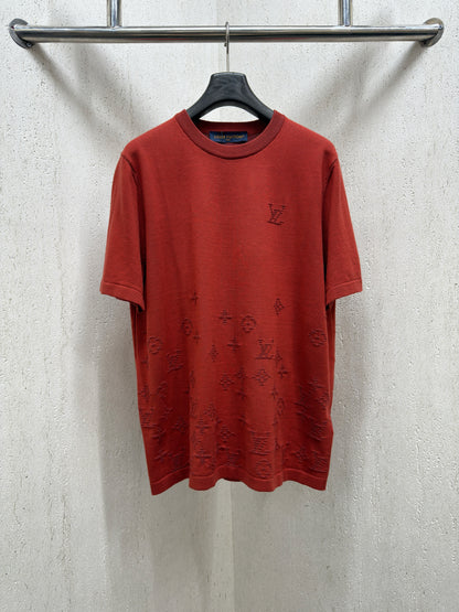 Louis Vuitton Jacquard Short-Sleeved Crewneck "Ketchup"