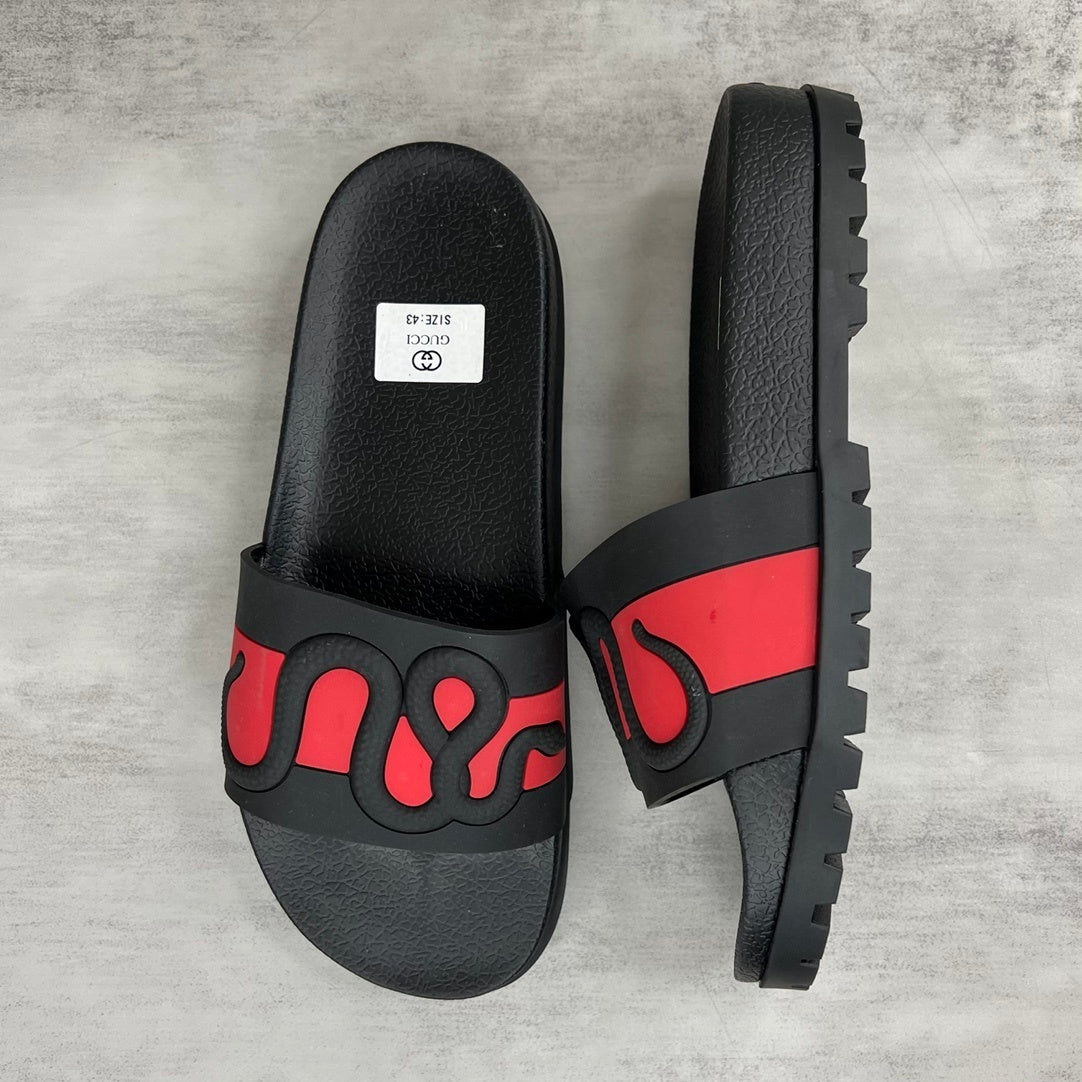 Gucci Snake Slides "Black-Red"