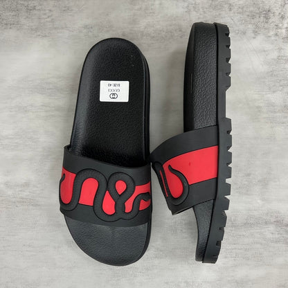 Gucci Snake Slides "Black-Red"
