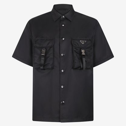 Prada Re-Nylon Triangle Shirt "Black"