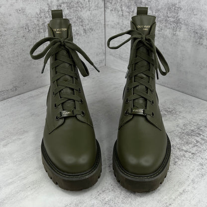Louis Vuitton Territory Leather Boots "Olive"