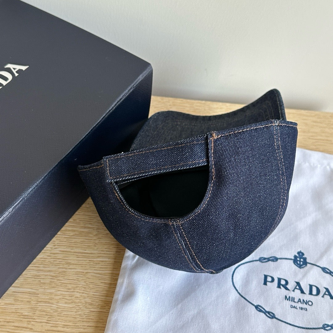 Prada Denim Baseball Cap