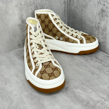 Gucci Tennis 1977 High-Top "Beige-White Monogram"