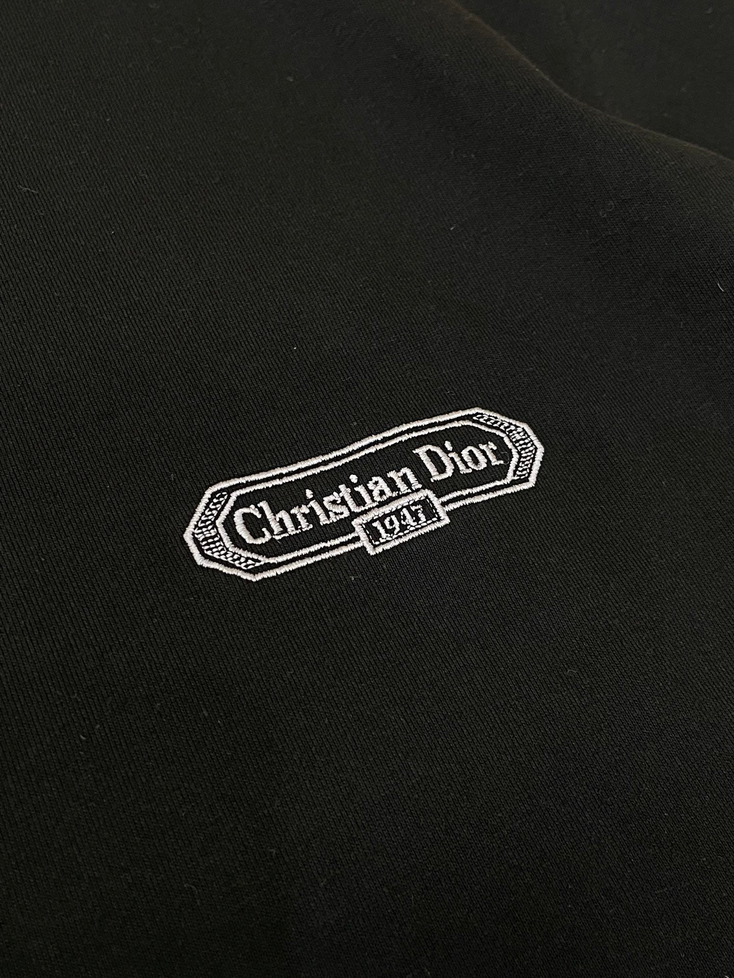 Dior CD Box T-Shirt "Black Cotton Jersey"