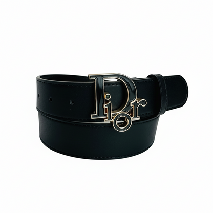 Dior Leather Belt "Black-Gold"