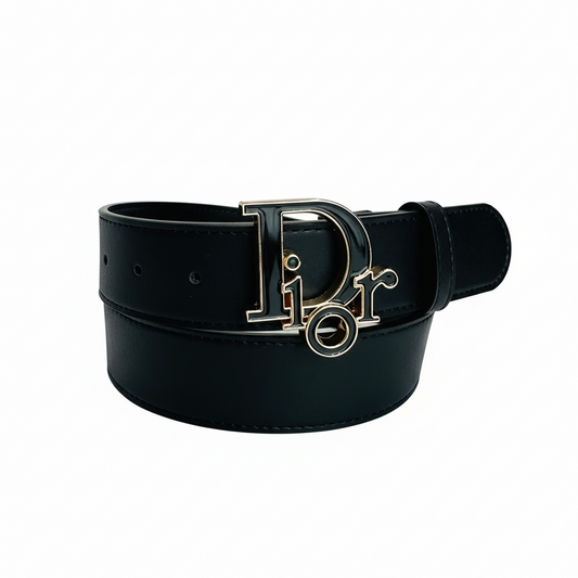 Dior Leather Belt "Black-Gold"