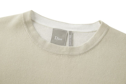 Dior T-shirt with Dior Signature "Beige Cotton Knit"