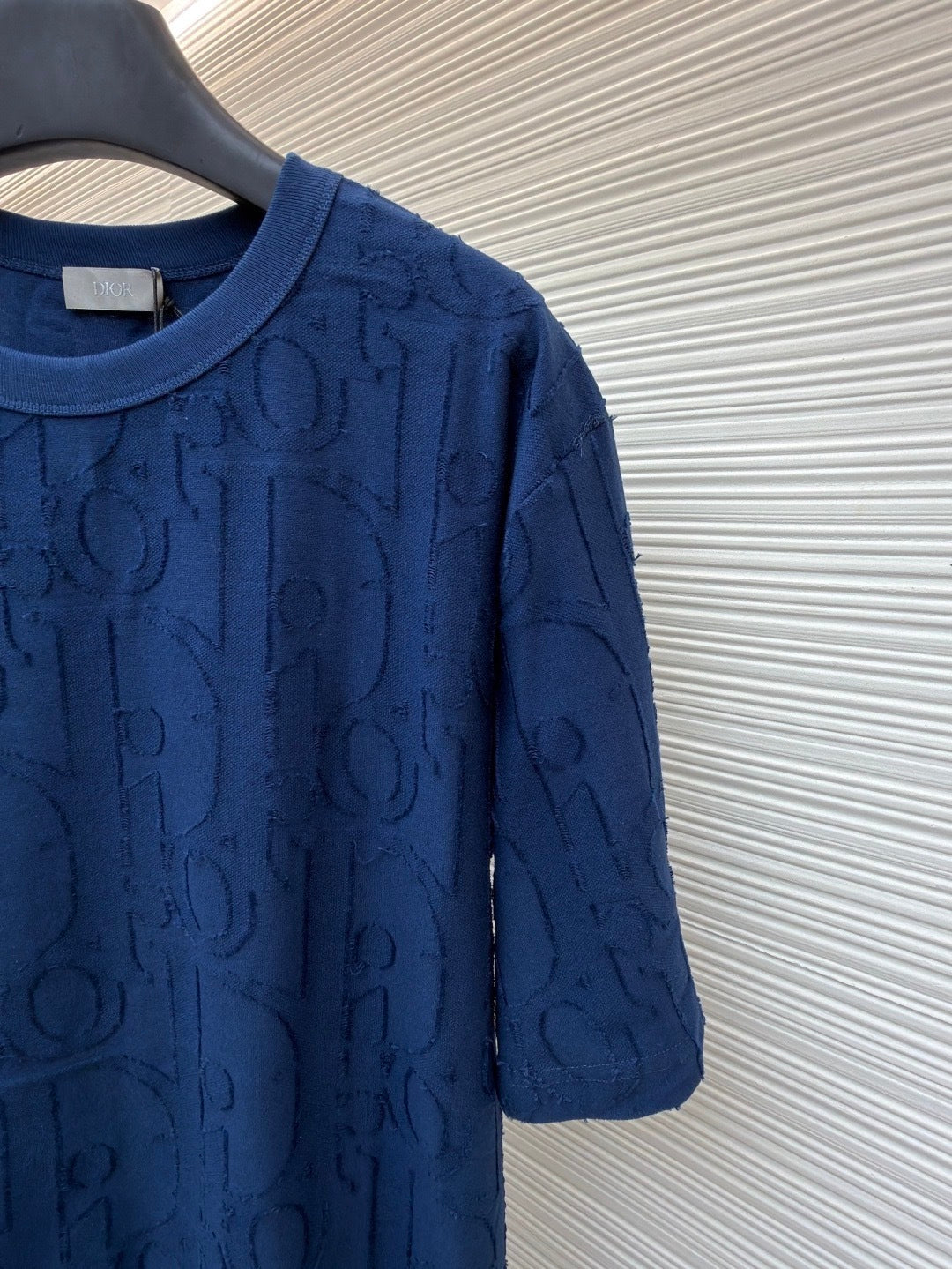 Dior Oblique T-Shirt "Deep Blue Cotton Jersey"