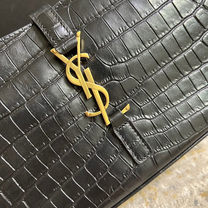 Saint Laurent Le 5 a 7 in Crocodile-Embossed Leather
