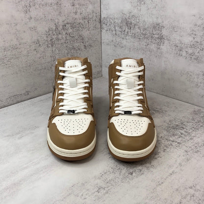 Amiri Skel Top High "White-Brown"