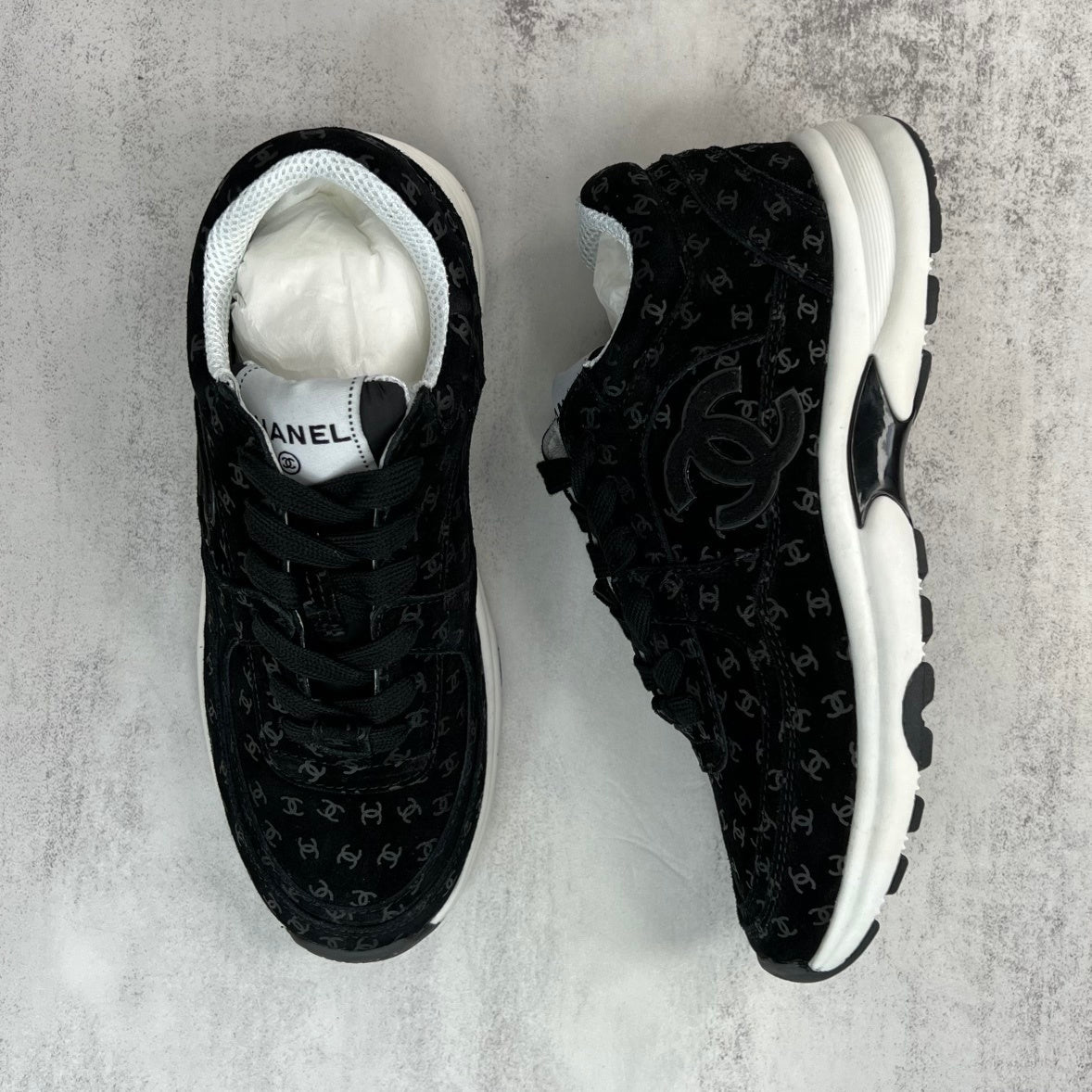 Chanel 22A "Black All Over Logo"