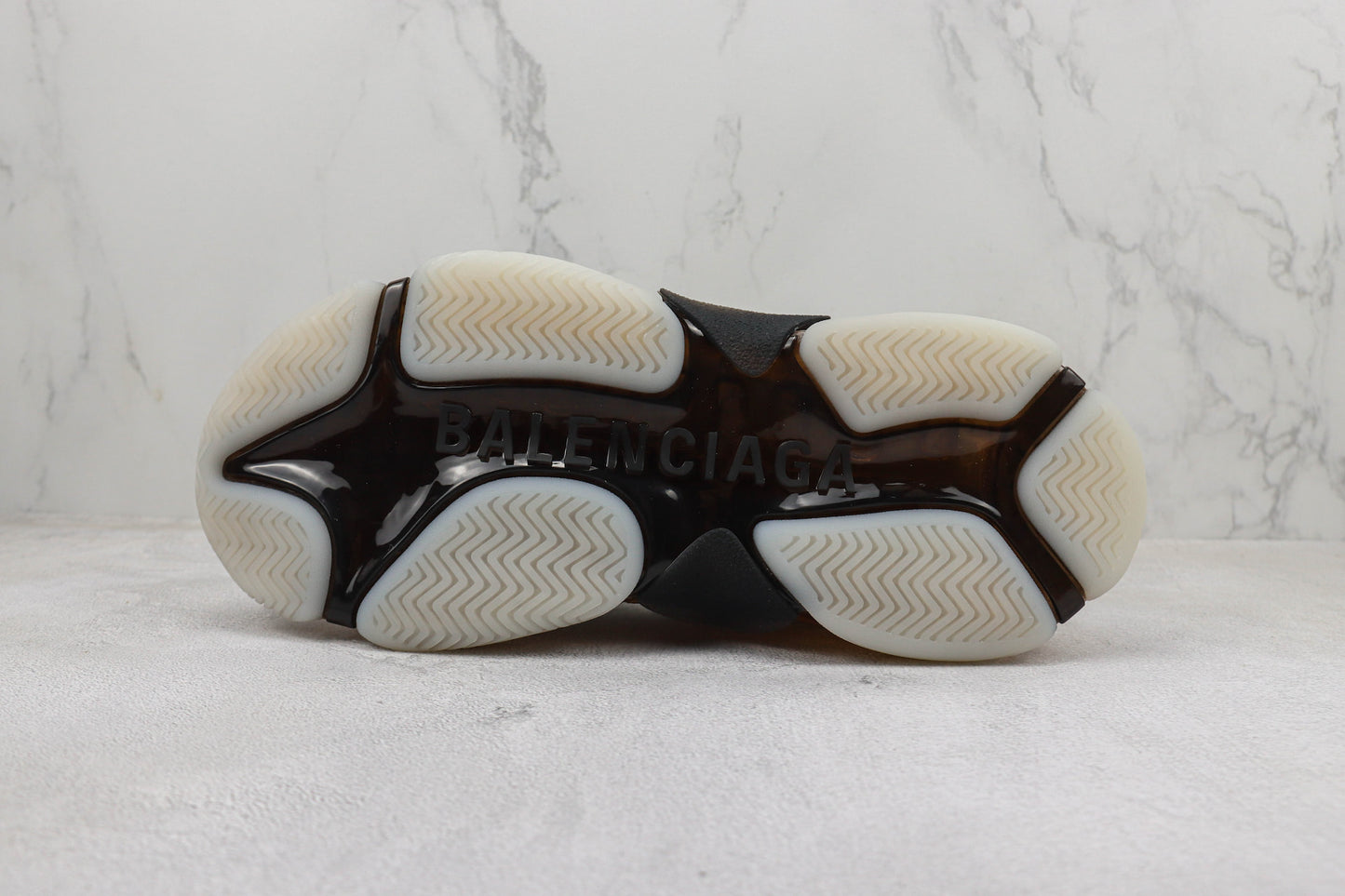 Balenciaga Triple S "White-Brown Clear Sole"