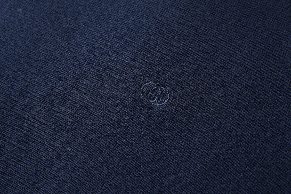 Gucci Knit Cotton T-shirt with Embroidery "Navy"