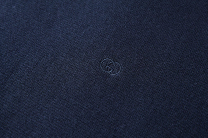 Gucci Knit Cotton T-shirt with Embroidery "Navy"