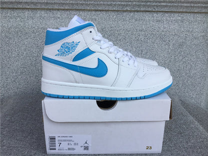 Air Jordan 1 Mid "UNC-White"