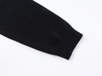 Gucci Fine Knit Wool Sweater with Web "Black"