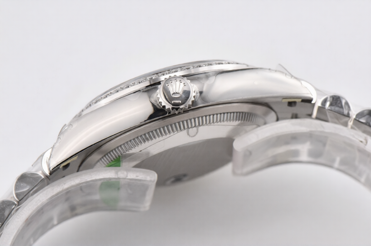 Rolex Date Just 36mm Jubilee Bracelet Silver Diamond Dial