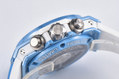 Hublot Big Bang Unico 44mm Blue Rubber Strap Skeleton Dial
