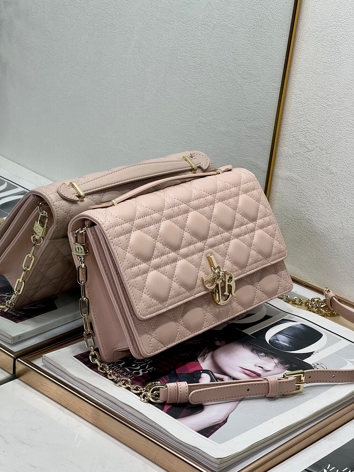 Dior My Dior Mini Bag "Powder Pink Cannage Lambskin"
