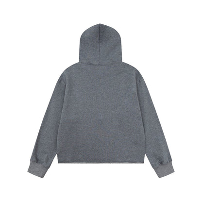 Maison Margiela Logo Print Half Zip Hoodie "Grey"