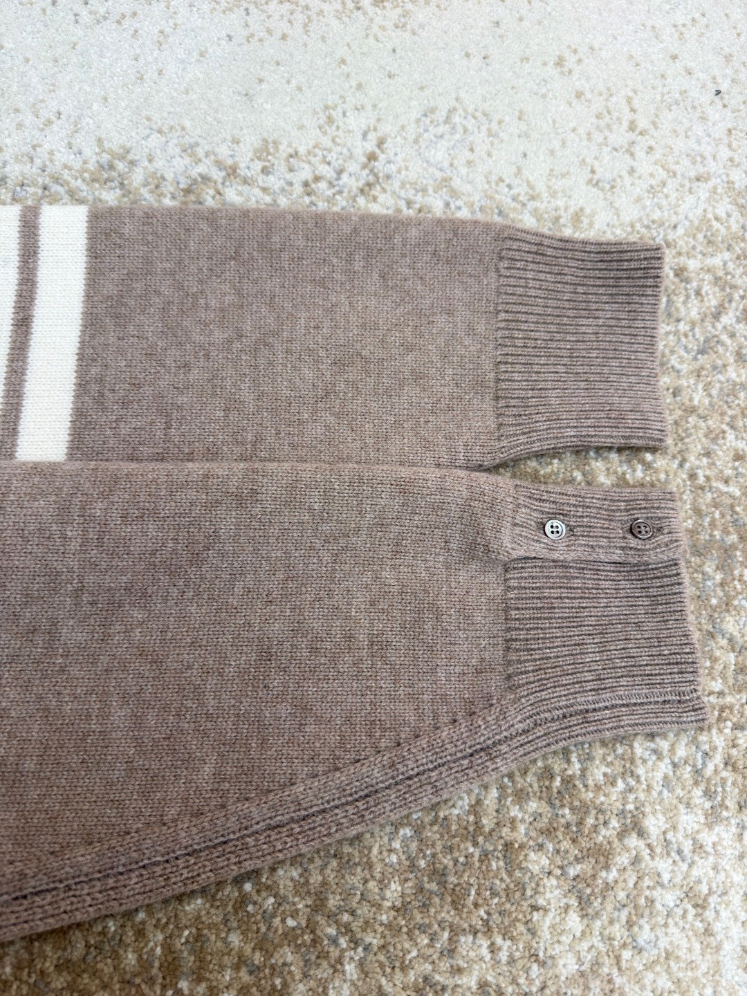 Thom Browne 4-Bar Wool Sweater "Beige"