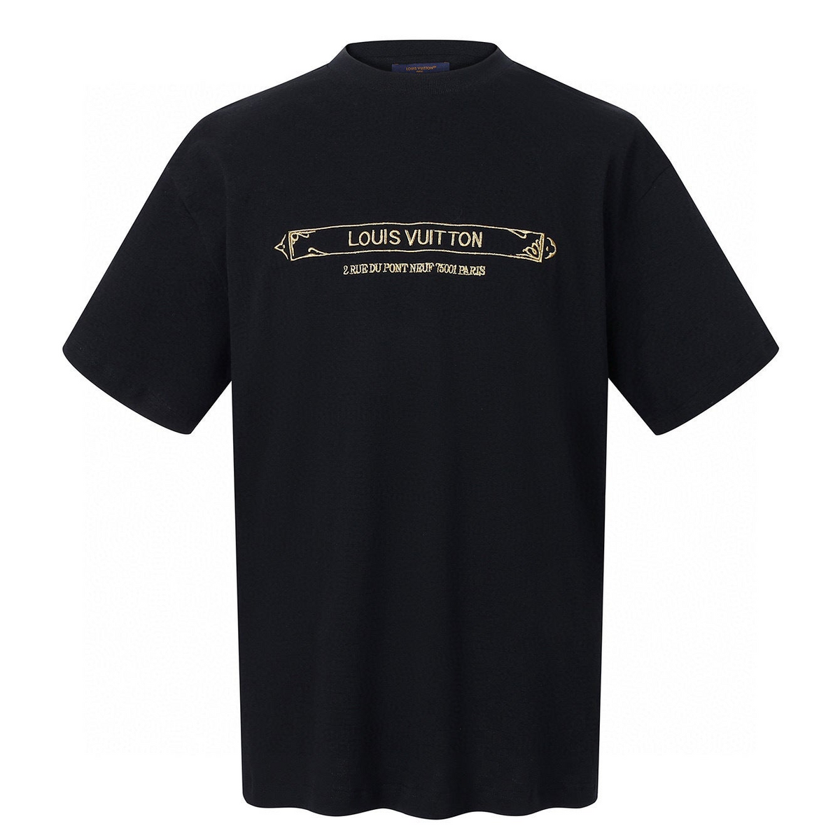 Louis Vuitton Embellished Damier Pique T-Shirt "Black"