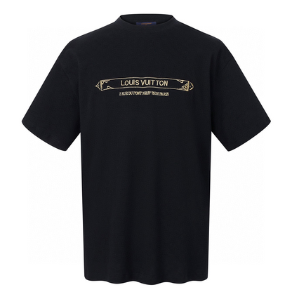 Louis Vuitton Embellished Damier Pique T-Shirt "Black"