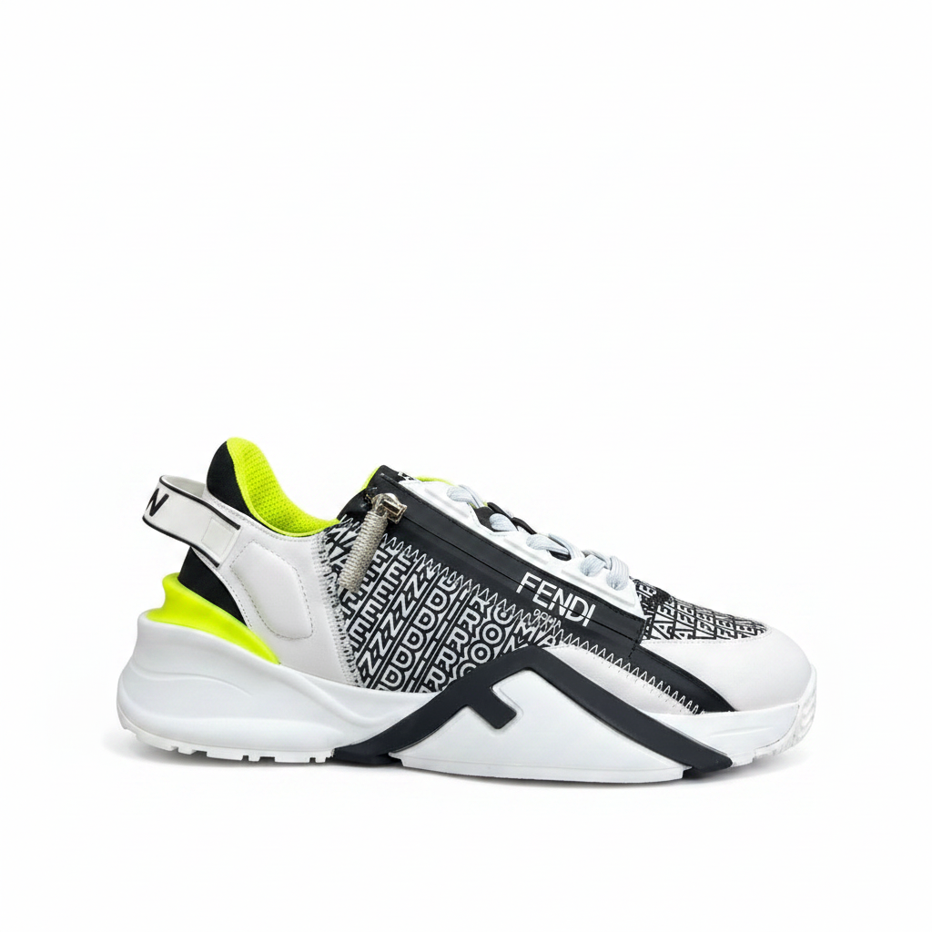 Fendi Flow "White-Black-Fluo Yellow"