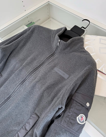Moncler Fleece Zip Jacket "Gray"